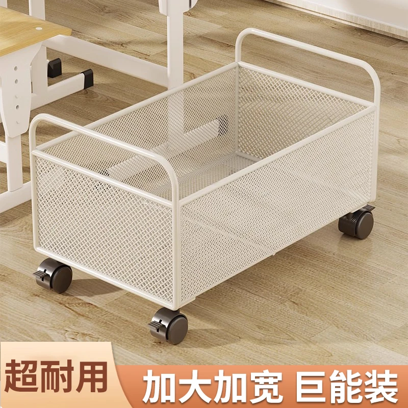 书本收纳箱移动书包置物架学生教室用装书箱子高中课桌下书箱筐盒