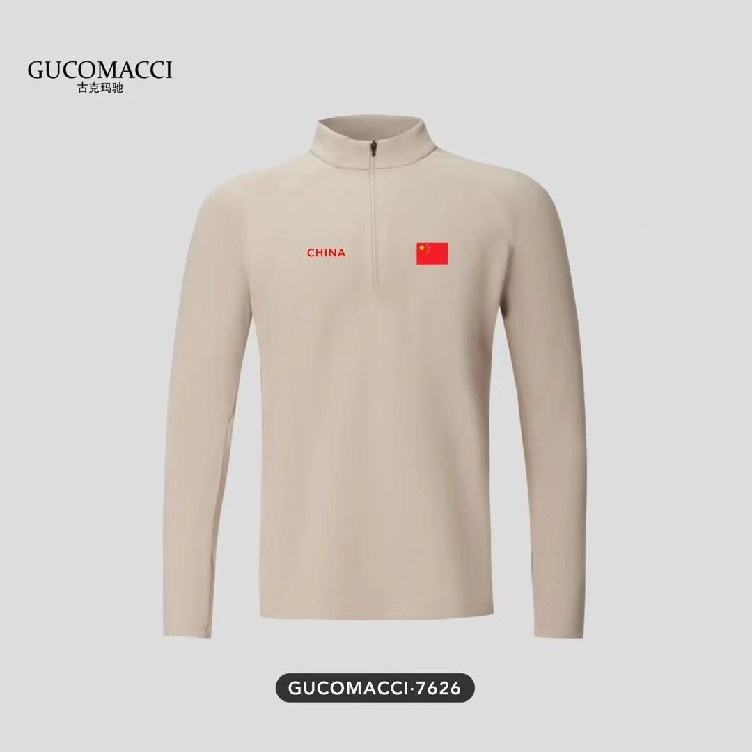 7626户外打底长袖-买手潮牌轻奢半拉链立领户外长袖卫衣