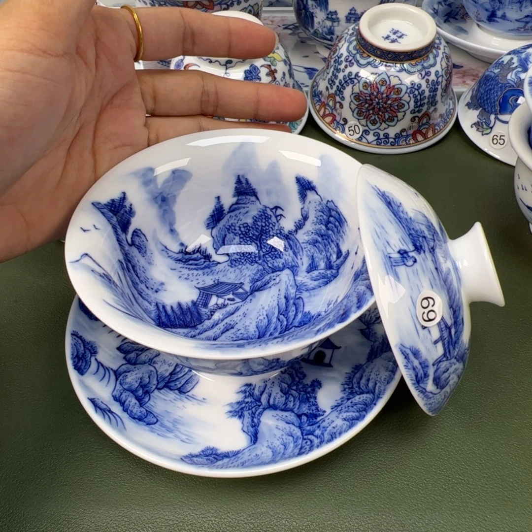 陶瓷景德镇纯手工纯手绘茶具木木69