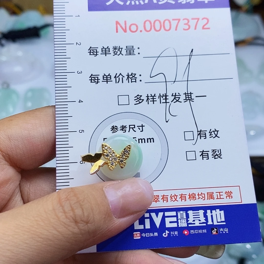 翡翠未镶嵌颈饰7372