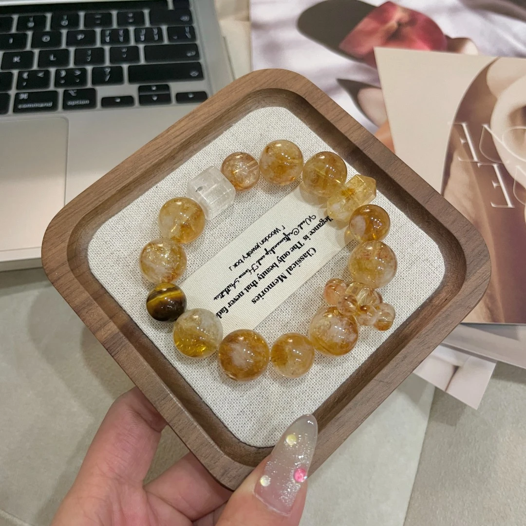 【大满贯】14黄塔晶+12虎眼+12黄塔原创天然水晶均有瑕、多样发TY227