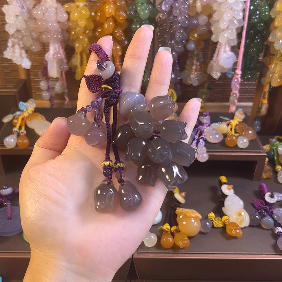 小****玛瑙/玉髓未镶嵌车挂钥匙挂件