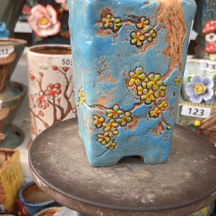 紫砂花盆粗陶材质多肉花盆