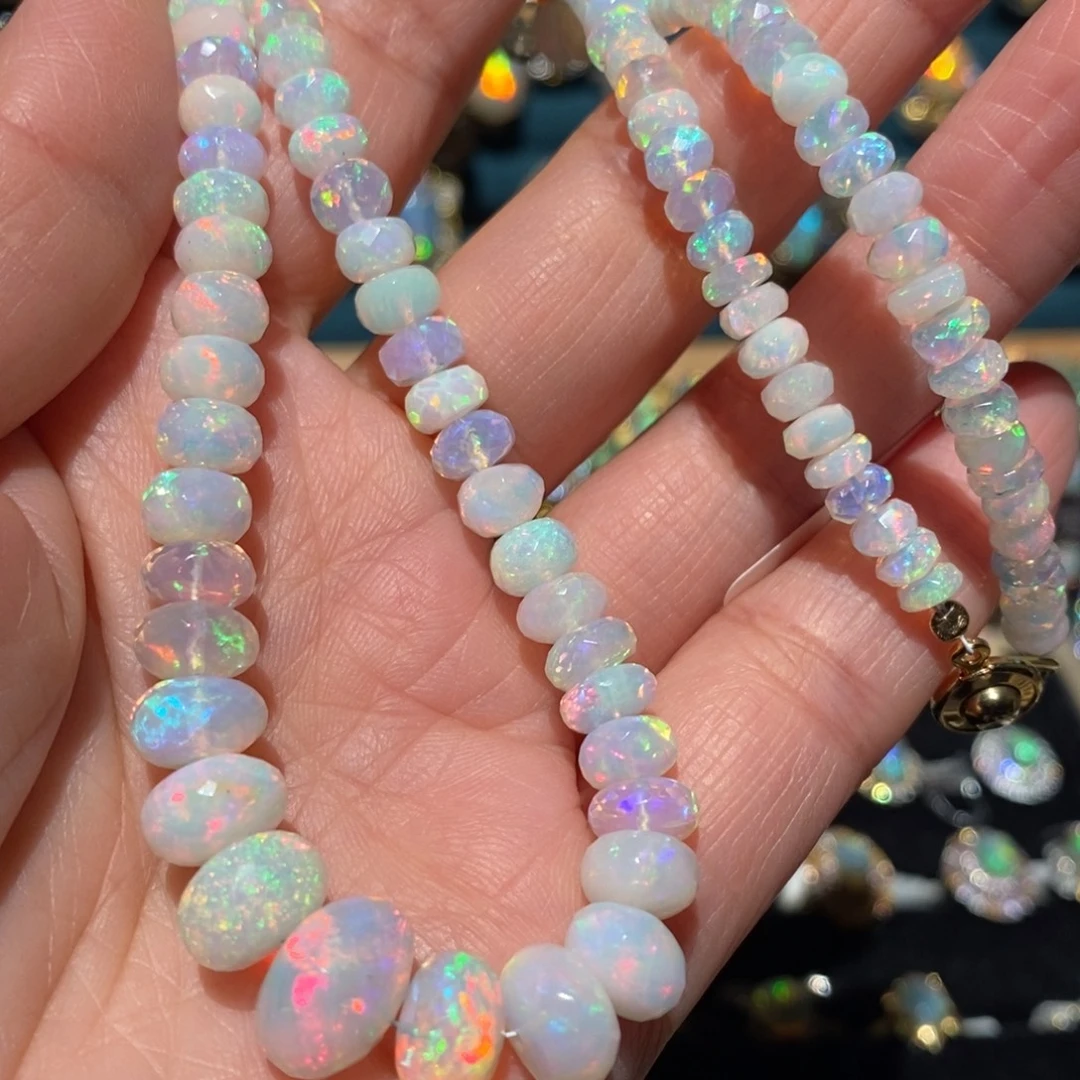 欧泊银S925镶嵌项链