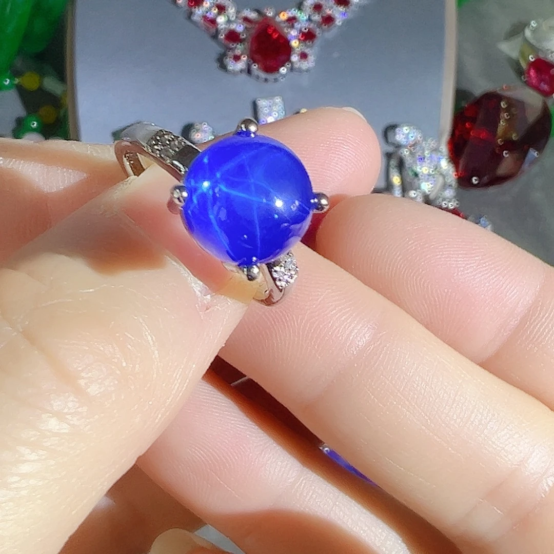 花岗石钨合金红色蓝色吊坠