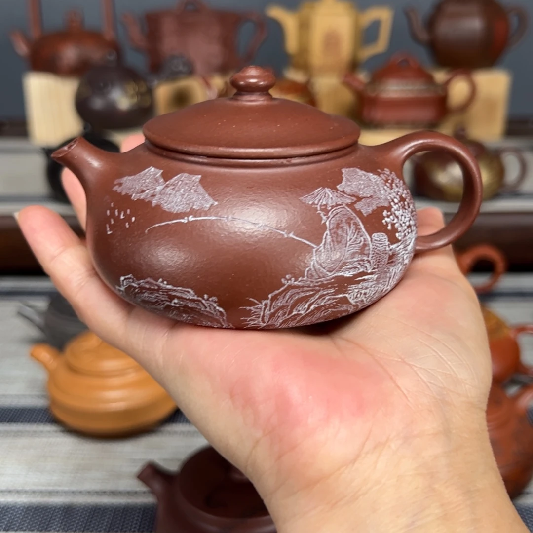 茶壶紫砂叁*叁寒江底槽清