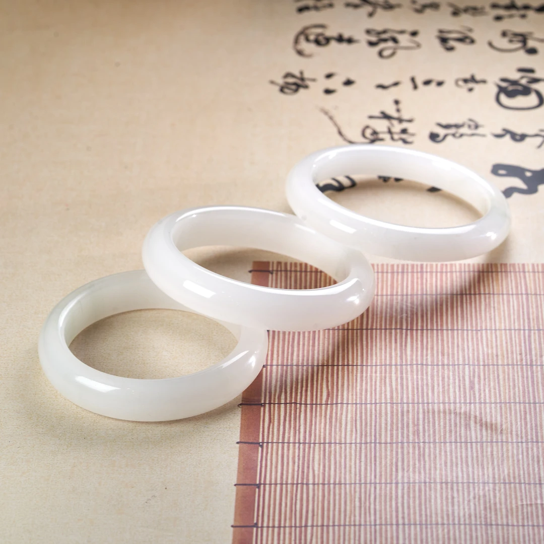 刘思懿春日天然金丝玉手镯正圈白色玉镯多样性发1@000234X商城