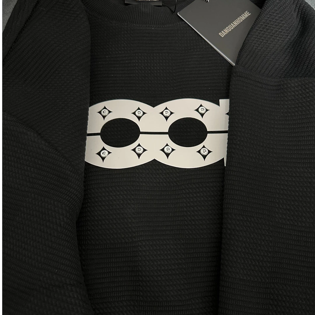 【萧哥专属】66002新款男女同款420G棋盘格【太阳花贝母款长袖】