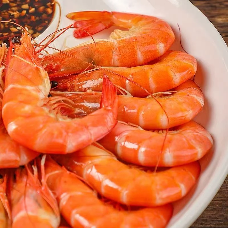 小妮家  发2盒泰国香虾 原装进口 活虾熟冻800g/盒 40只左右/盒