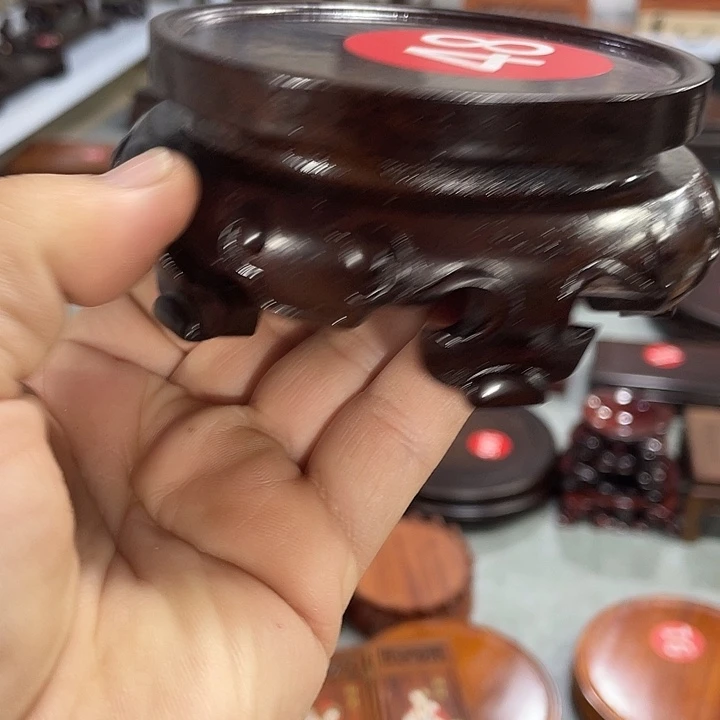 红木底座工艺品紫砂红木底座工艺品9公分