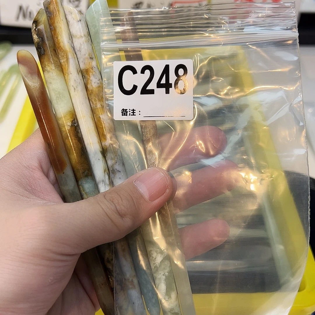 没***字未镶嵌蛇纹石玉发饰