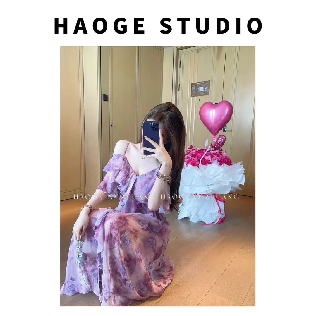 婉儿●晚樱HGX5LYQ2195A连衣裙预设计感夏季日常少女感双穿款