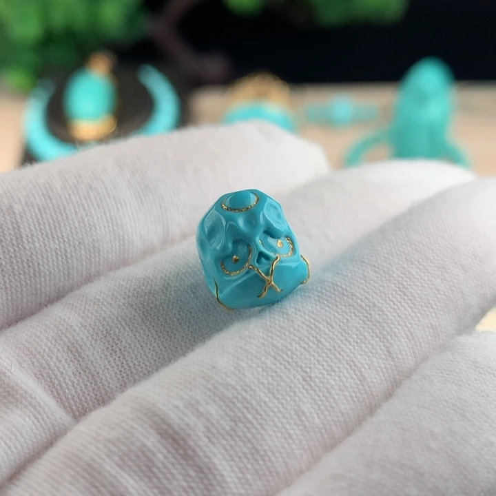 【闪购商品】绿松石阿呆18K金镶嵌