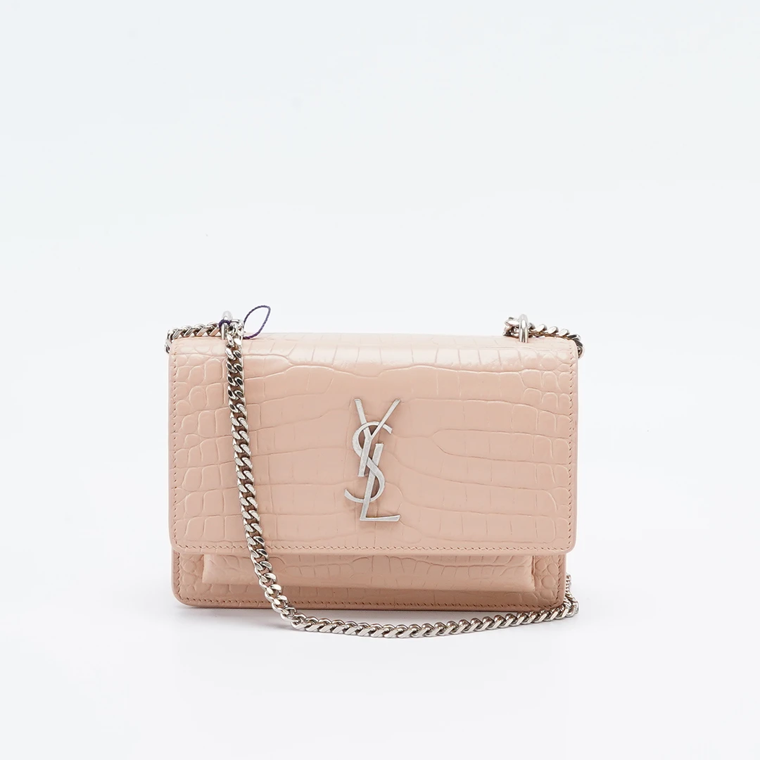 95新 YSL/圣罗兰 一口价【静文】日落mini鳄鱼纹亮面/BG22010604