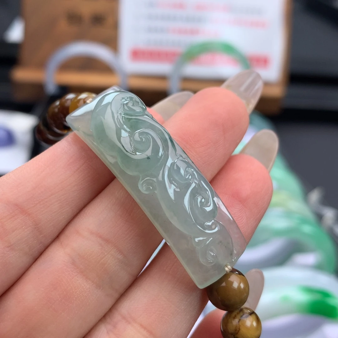 颈饰未镶嵌翡翠004如意手牌