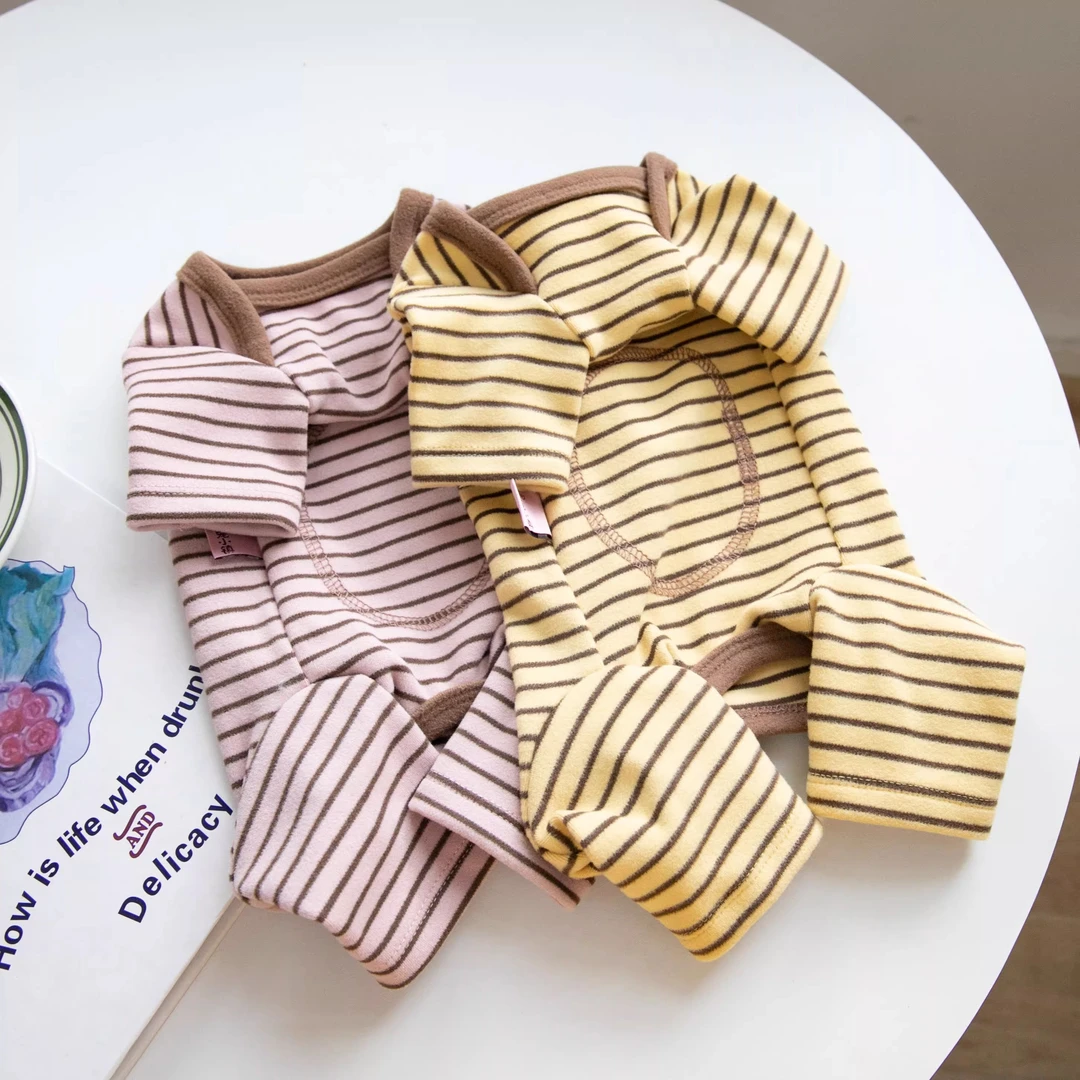 条纹四脚裤春秋冬通用款泰迪猫狗小型幼犬宠物衣服