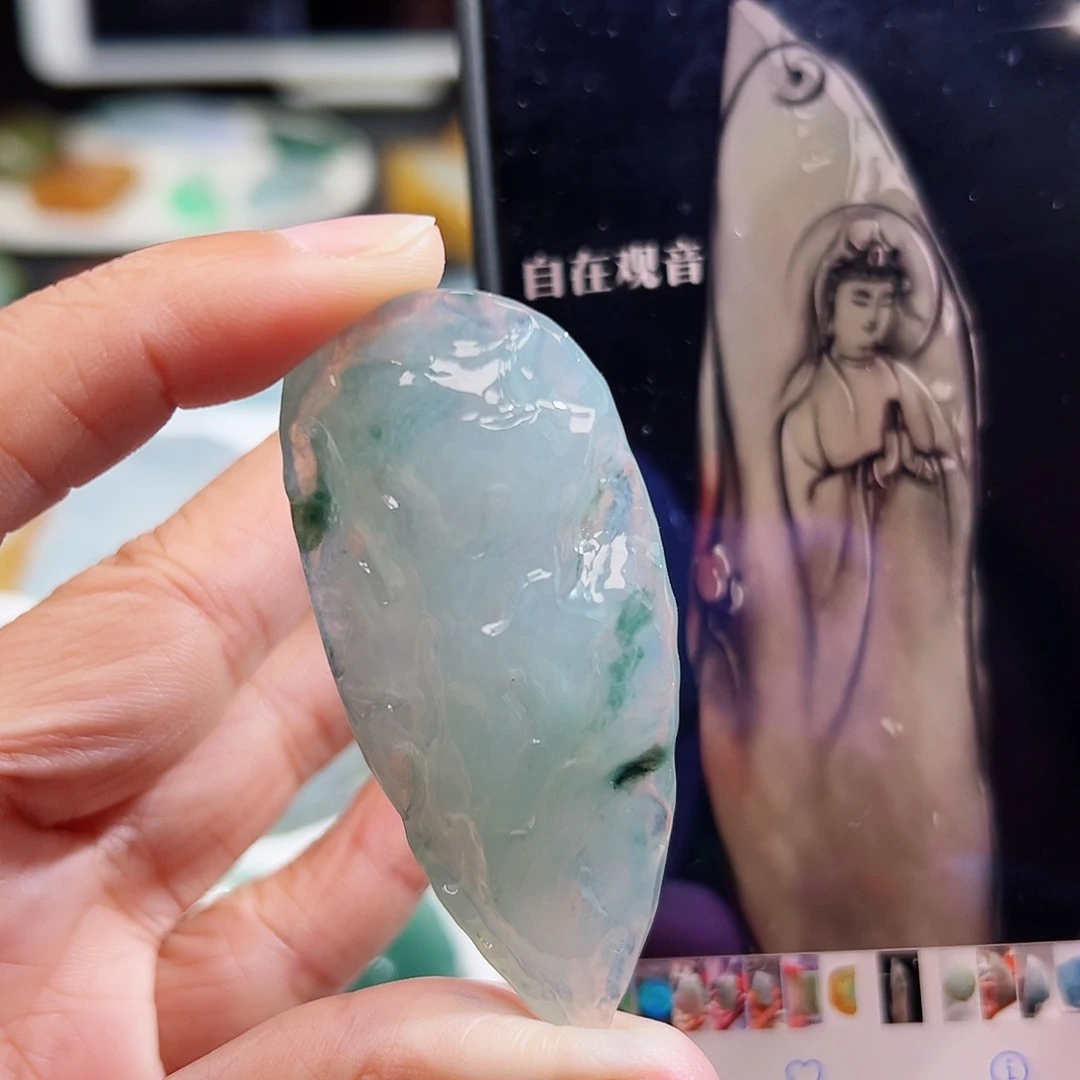 定制翡翠未镶嵌翡翠挂件