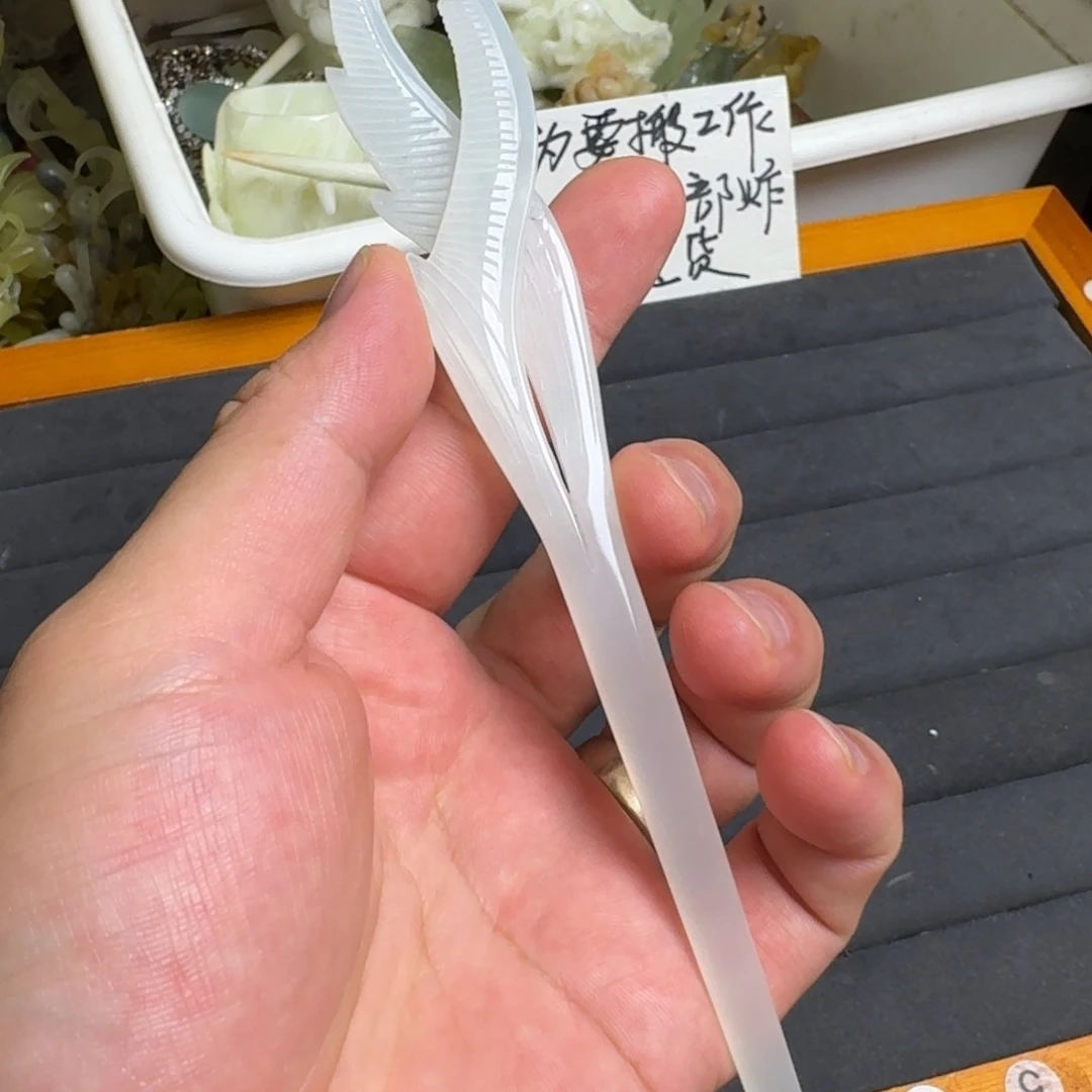 未镶嵌蛇纹石玉发饰