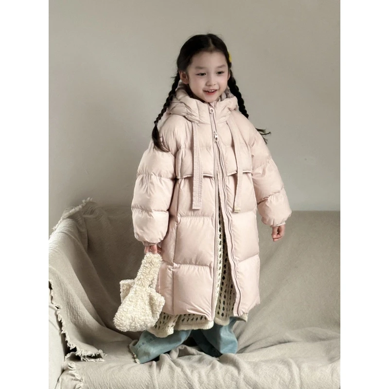 T儿童羽绒服冬季2024新款过年红特厚长款儿童装宝宝7559