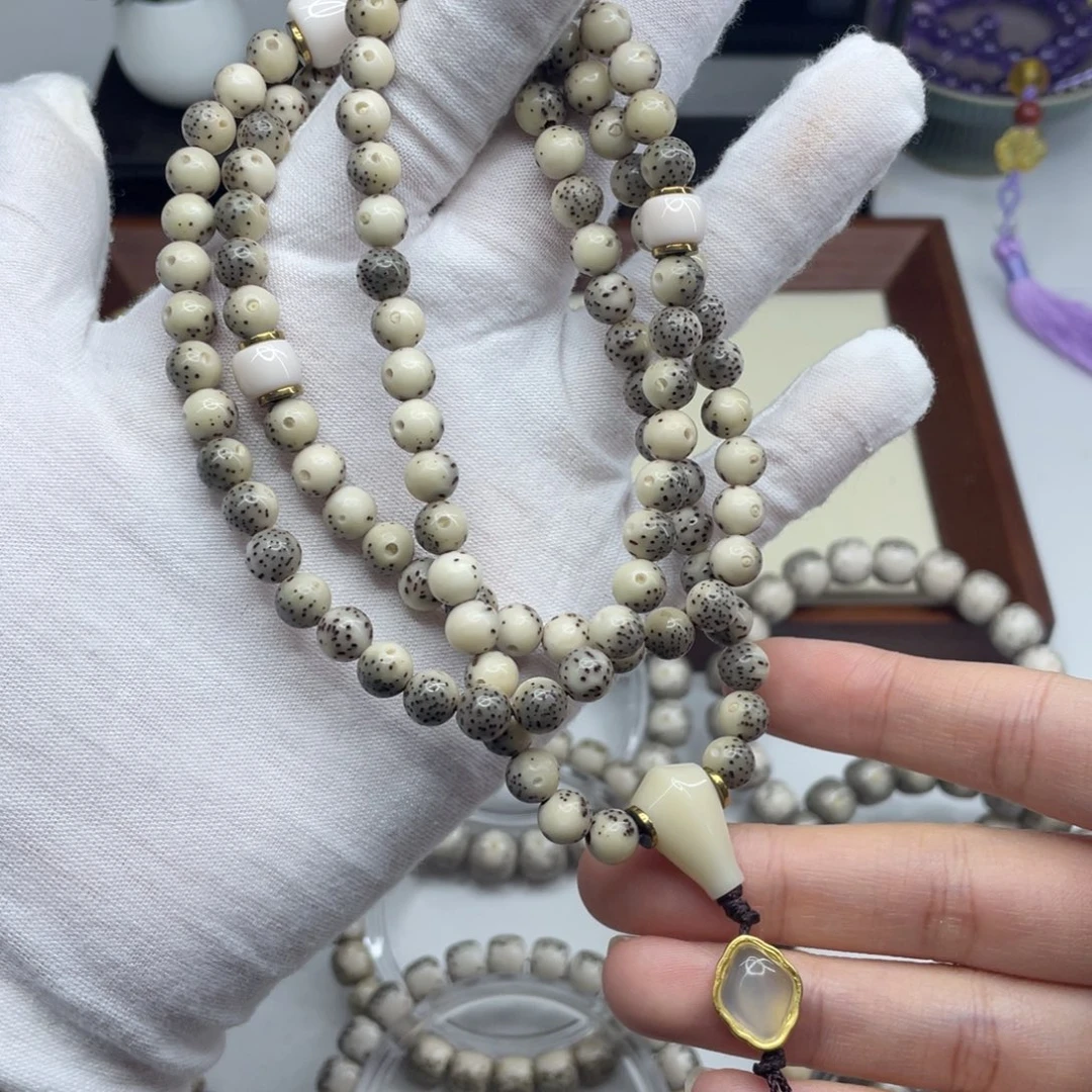 星月菩提手串7mm龙蛋长串大留白B19