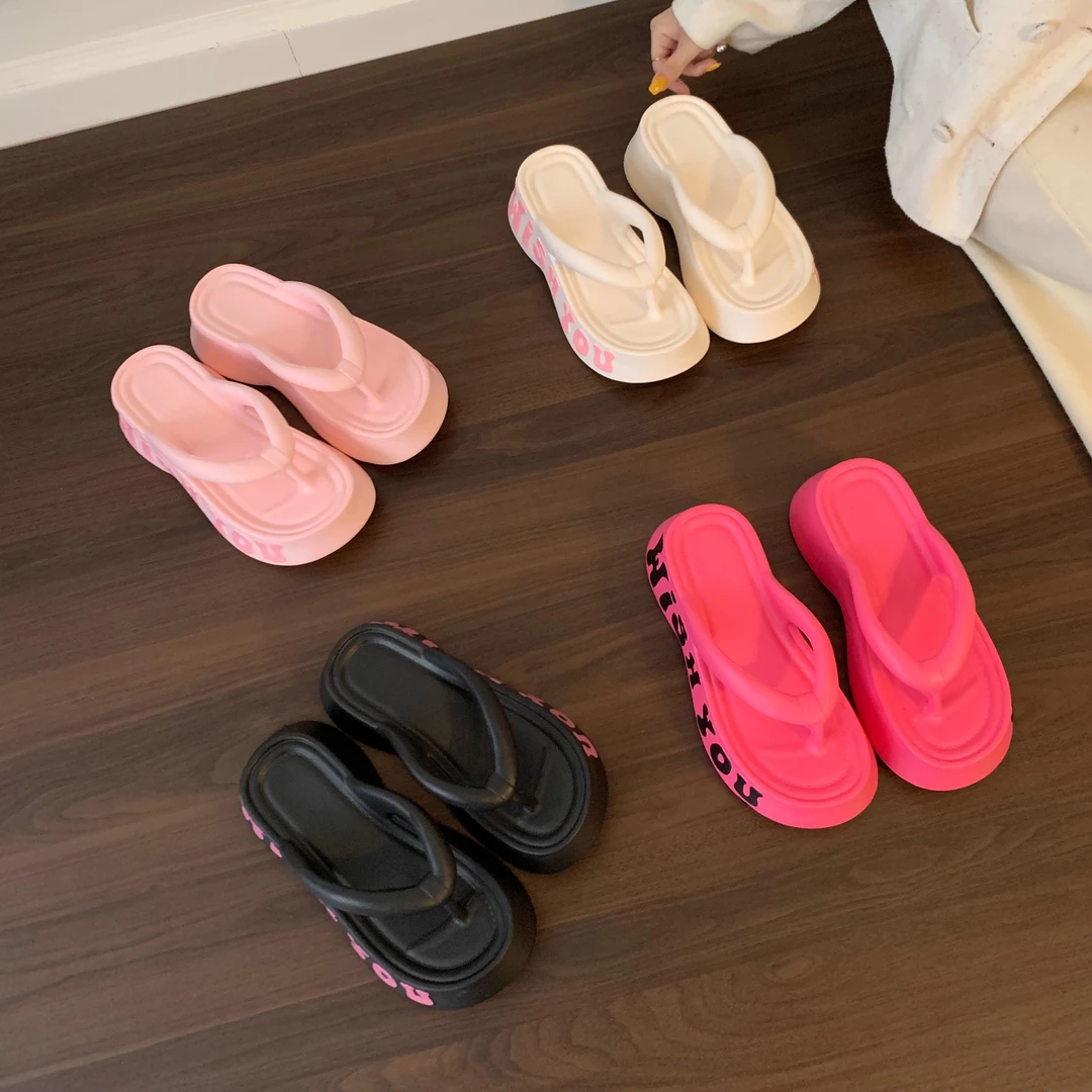 小个子增高厚底人字拖夹脚拖鞋时尚女鞋外穿夏季沙滩鞋凉拖鞋凉