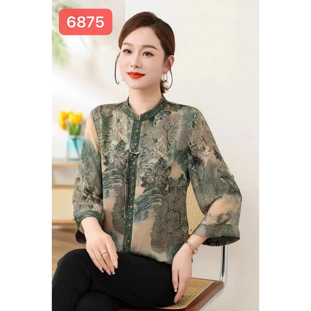 6875-22新款舒适休闲气质上衣小衫