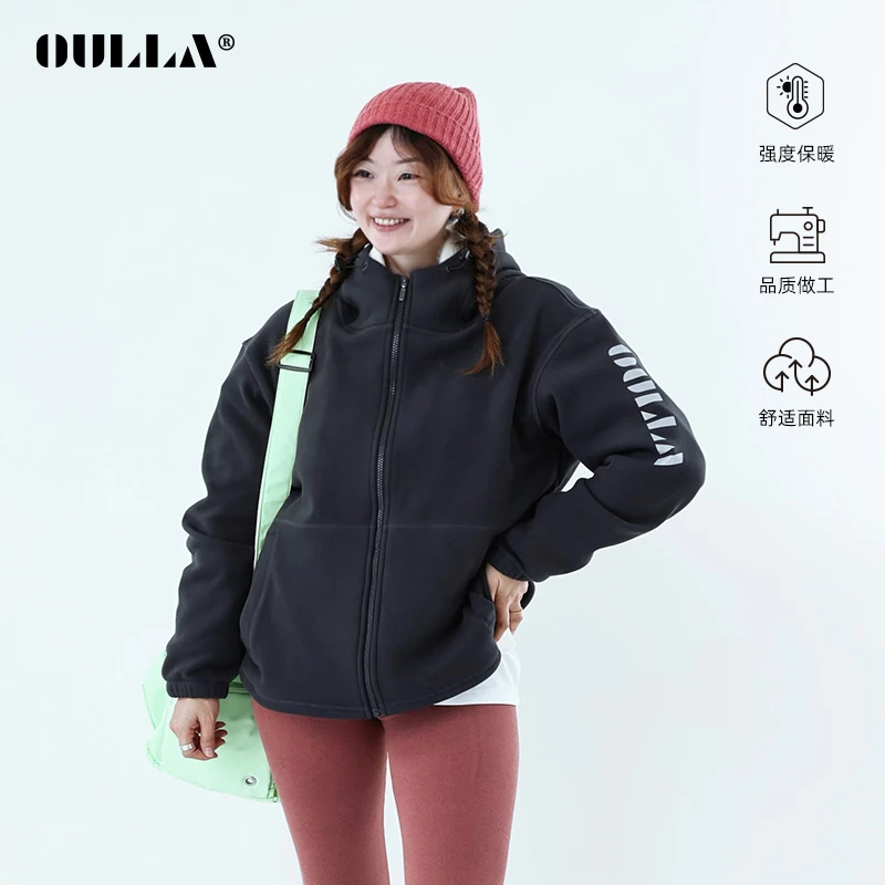OULLA男女爆款官方正版经典气质潮流高端舒适加绒外套3266