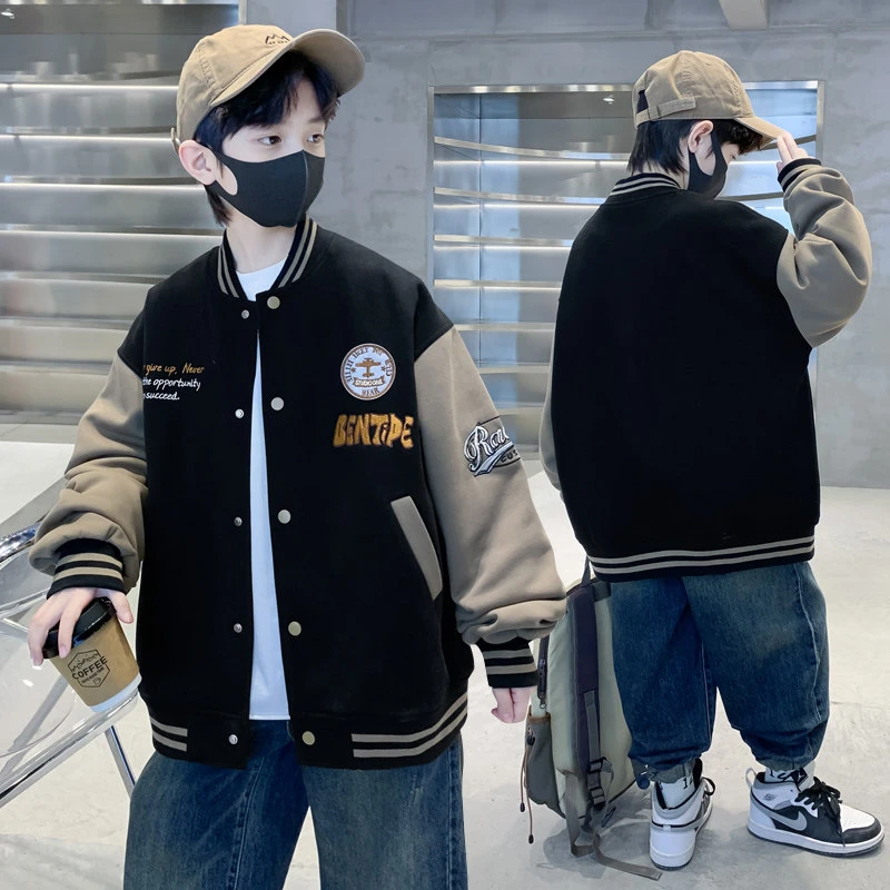 YeeHoO英氏【断码】儿童装男童秋冬装棒球服外套2026新款秋款男孩