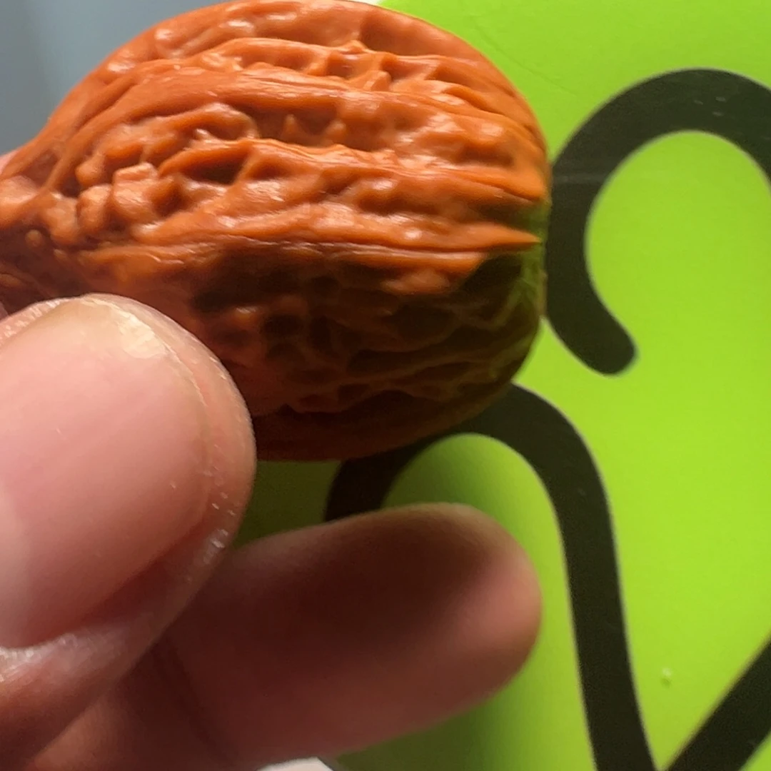 风***淡文玩核桃，绿色22号