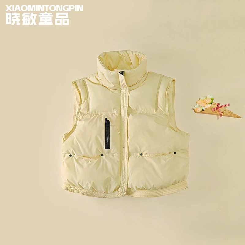 女童时尚立领棉马甲3C5707