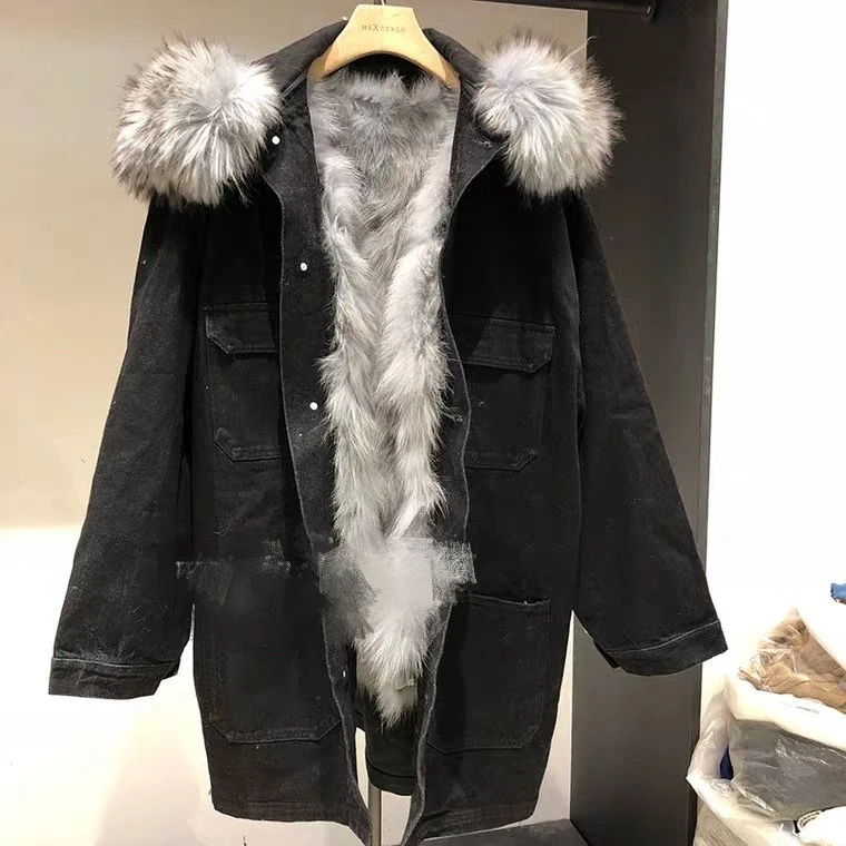 《韩国货NO退货》五折可拆卸羽绒袖牛仔外套