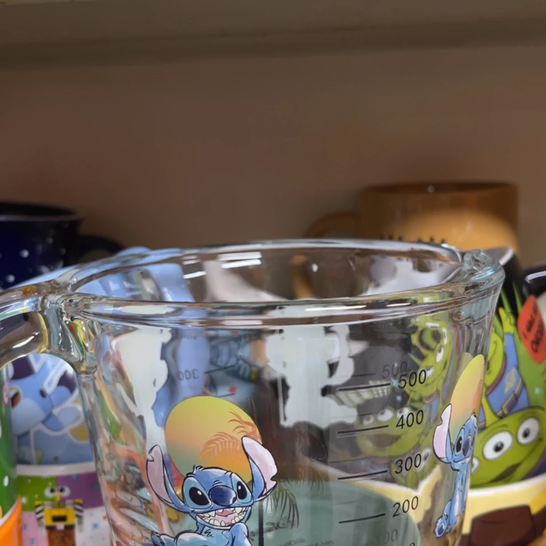 水晶玻璃吸管款史迪仔量杯