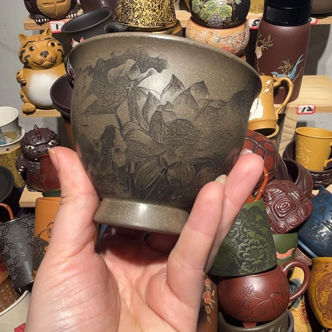 紫砂茶杯宜兴紫砂主人杯