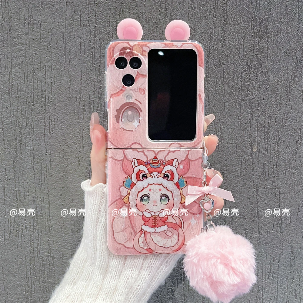 新款折叠适用于oppofindn3flip手机壳FINDN2FLIP女款可爱创意套