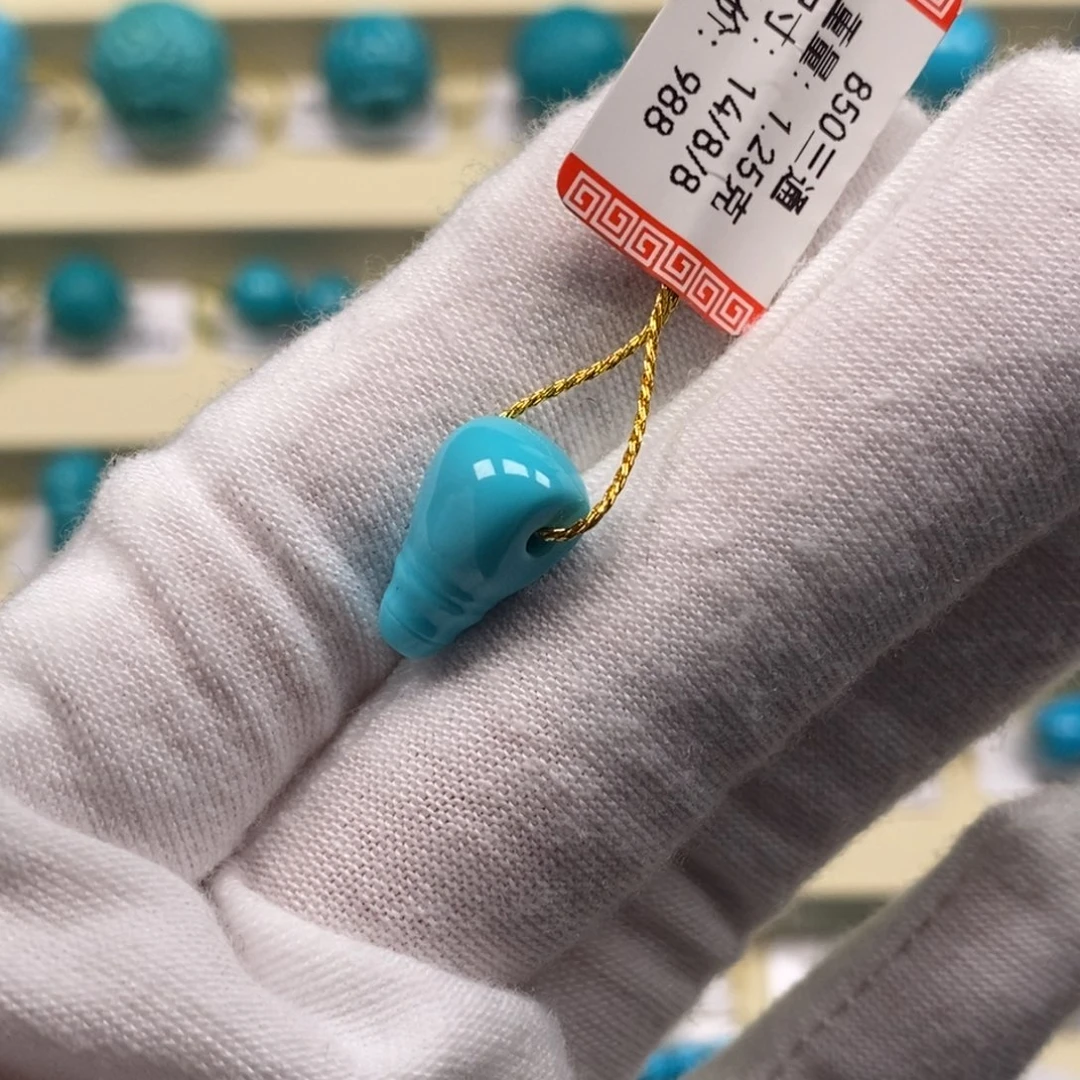 天***地绿松石未镶嵌精品原矿高瓷绿松石