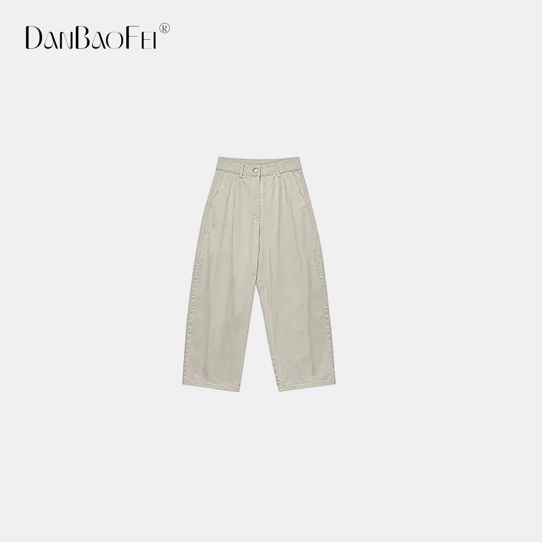 DM 秋款新品高级女装简约显瘦直筒海盐裤 YLM00139