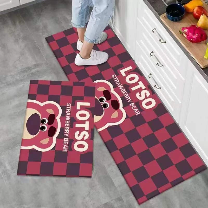 草莓熊系列厨房地垫家用防滑耐磨吸水家用脚垫mxj