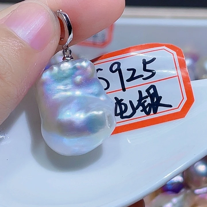 淡水珍珠银S925镶嵌颈饰