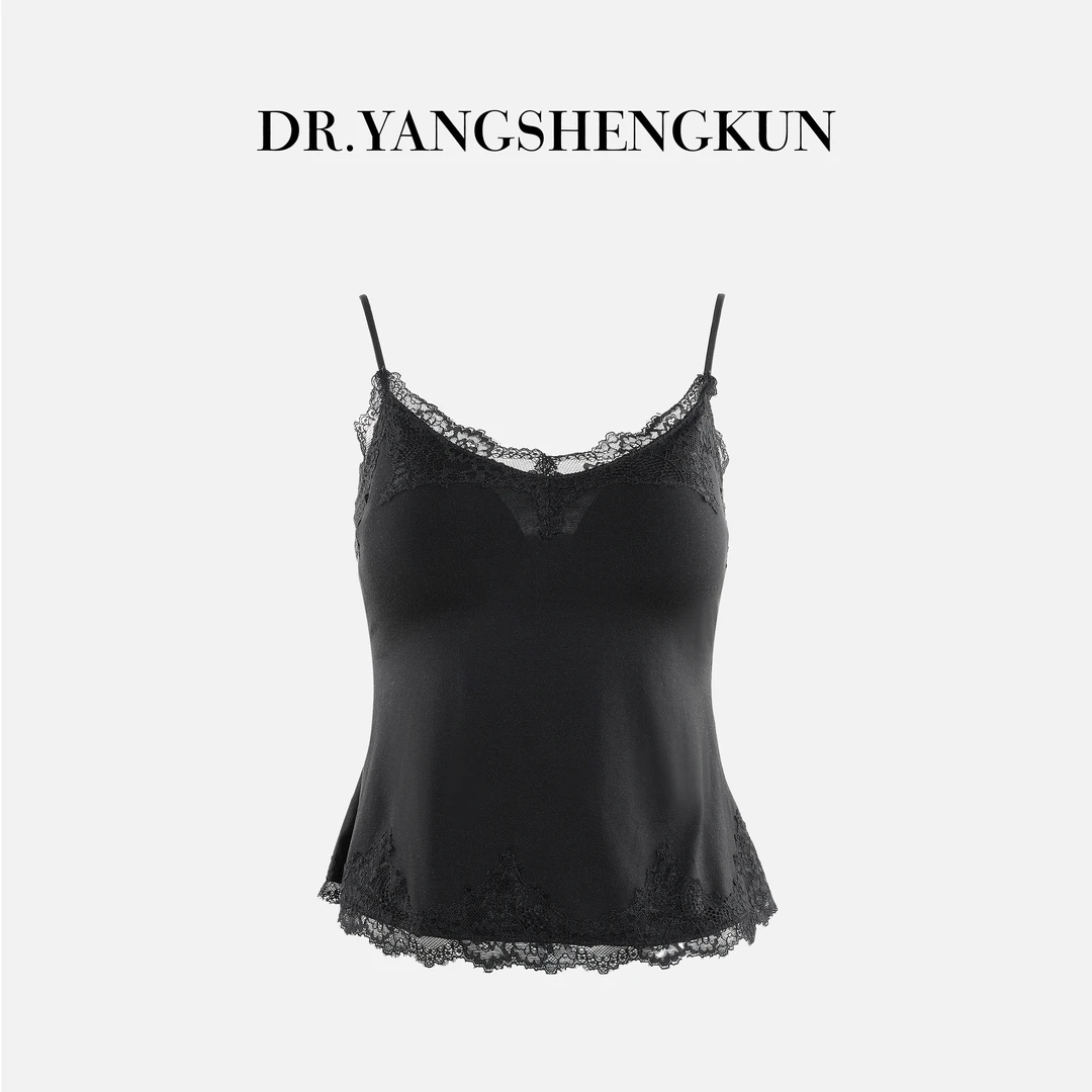 杨圣坤2025夏季纯欲风蕾丝拼接修身显瘦外穿吊带背心SW2542426