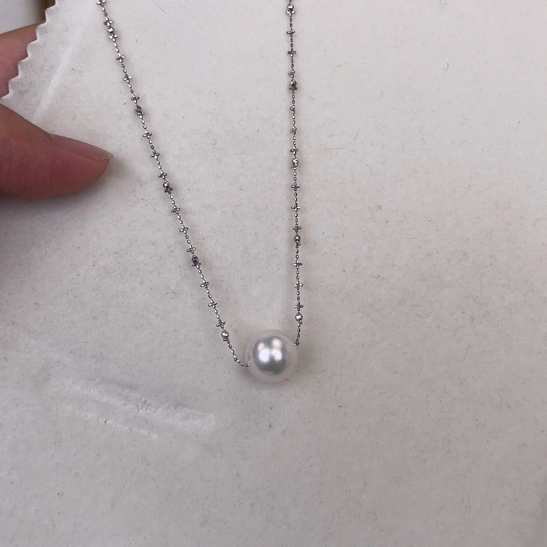 海水珍珠18K金镶嵌颈饰
