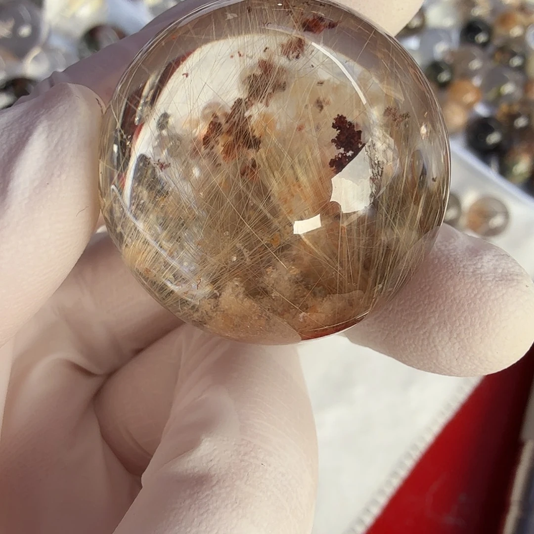 清***月珠宝半成品未镶嵌水晶31.8mm定制不退换