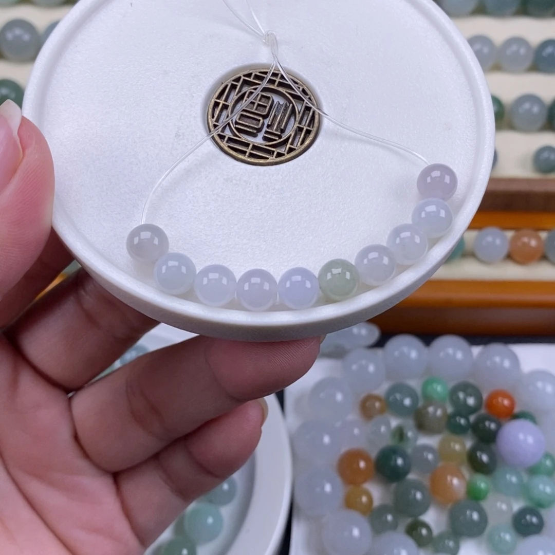 翡翠散珠天然翡翠a货一手卡6