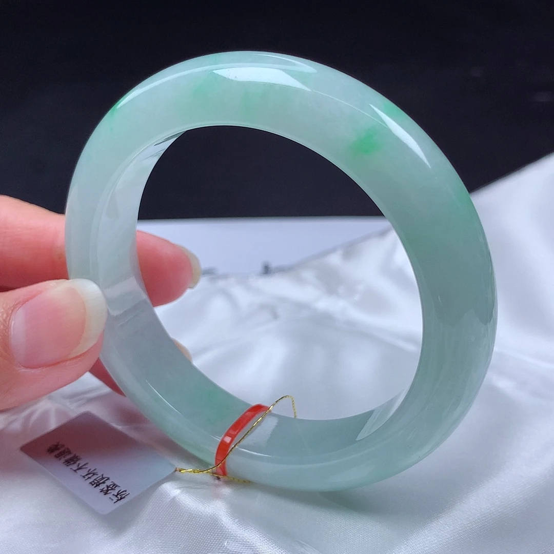 翡翠未镶嵌手镯54圈m114851