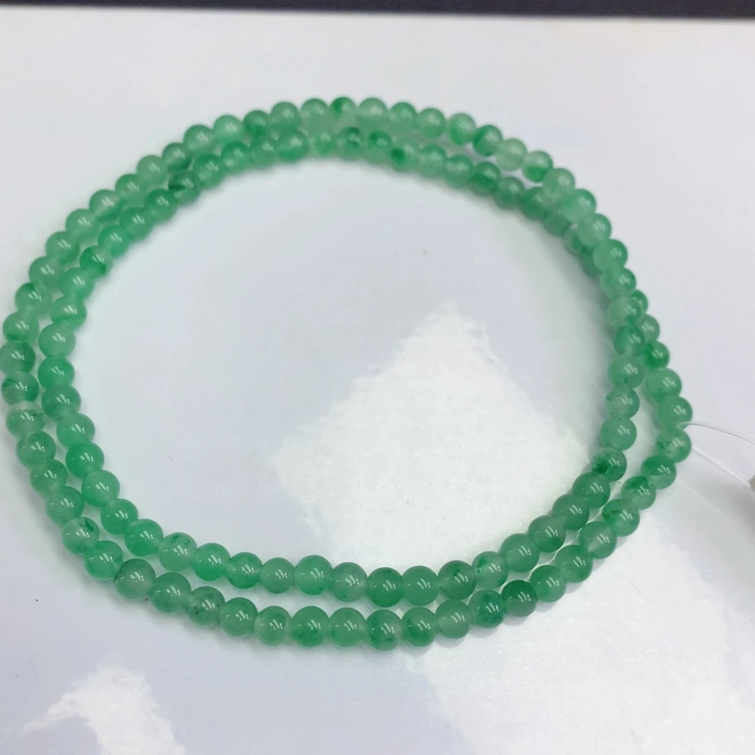 石英质玉未镶嵌项链珠子直径5mm