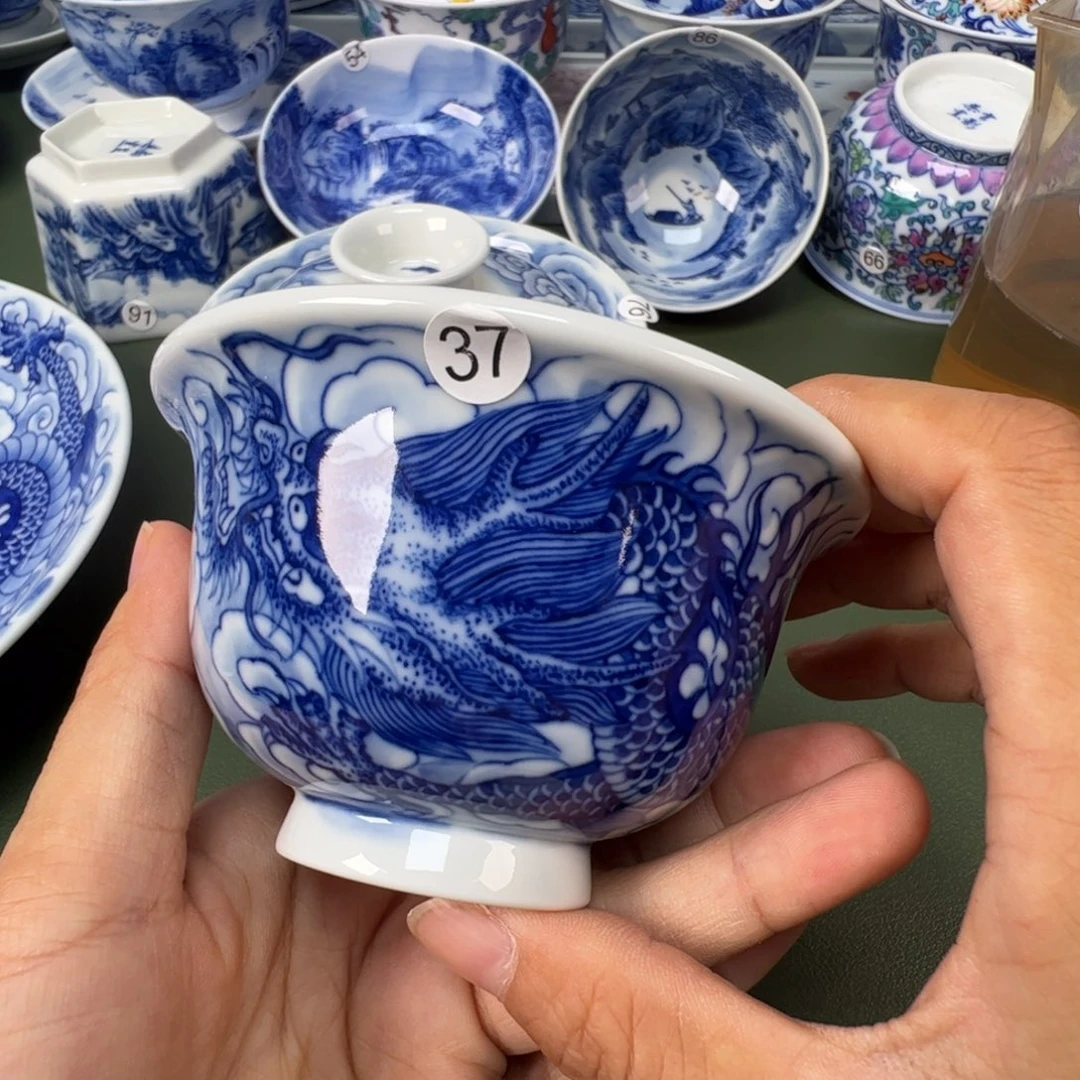 景德镇纯手工纯手绘茶具木木37