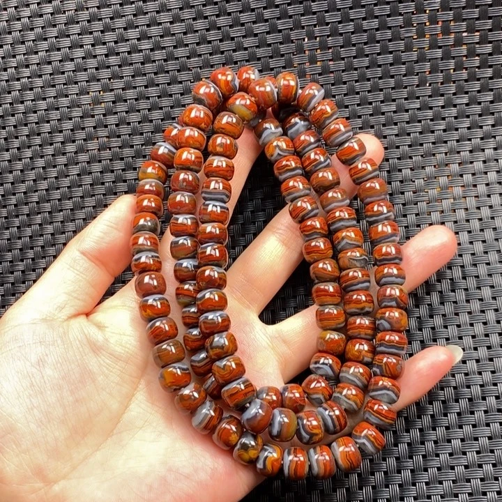 玛瑙/玉髓未镶嵌项链战国红项链