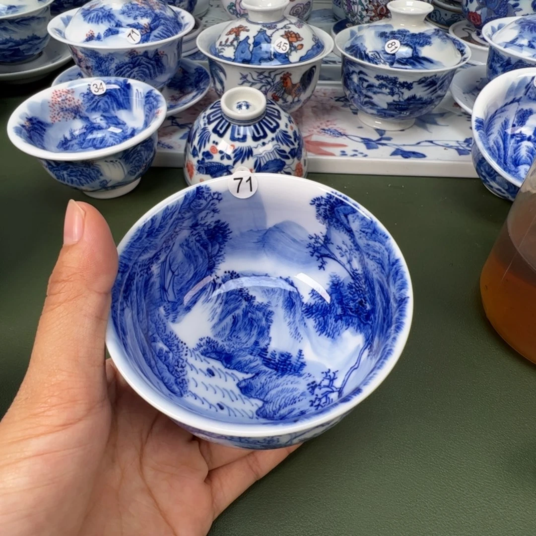 景德镇纯手工纯手绘茶具木木71