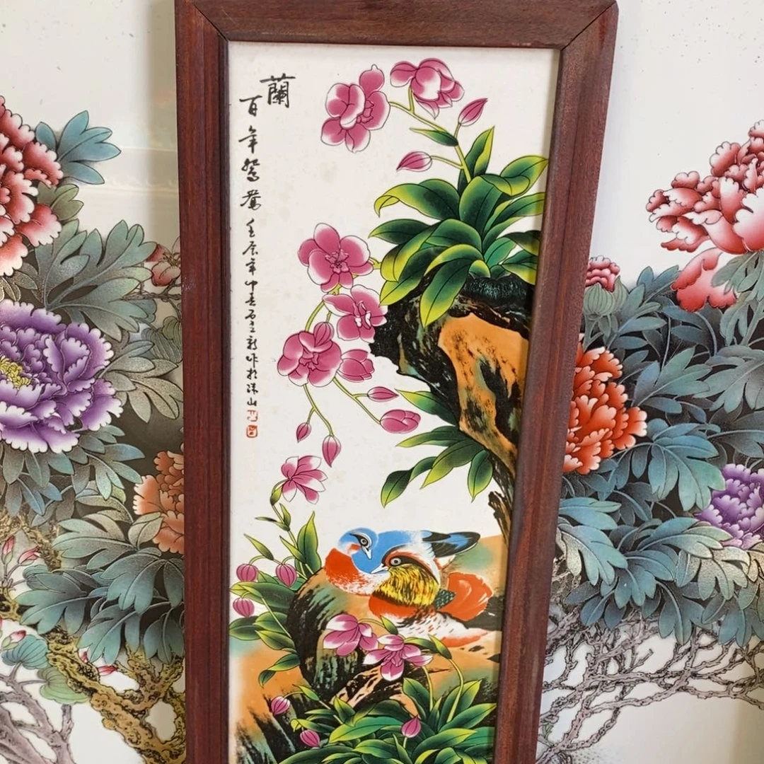 瓷片53*21*1景德镇瓷板画柴窑烧制