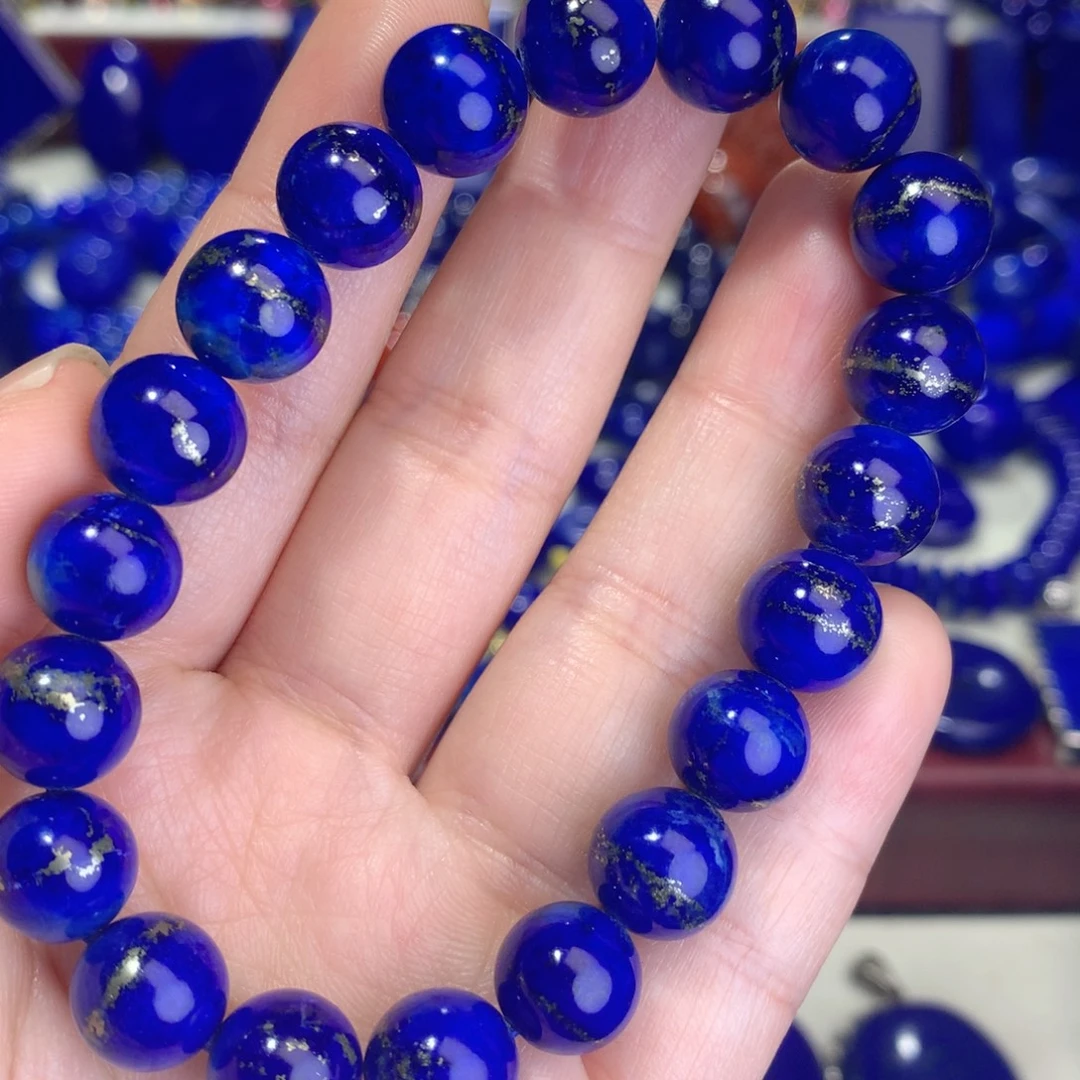 青金石未镶嵌10m手链一线金