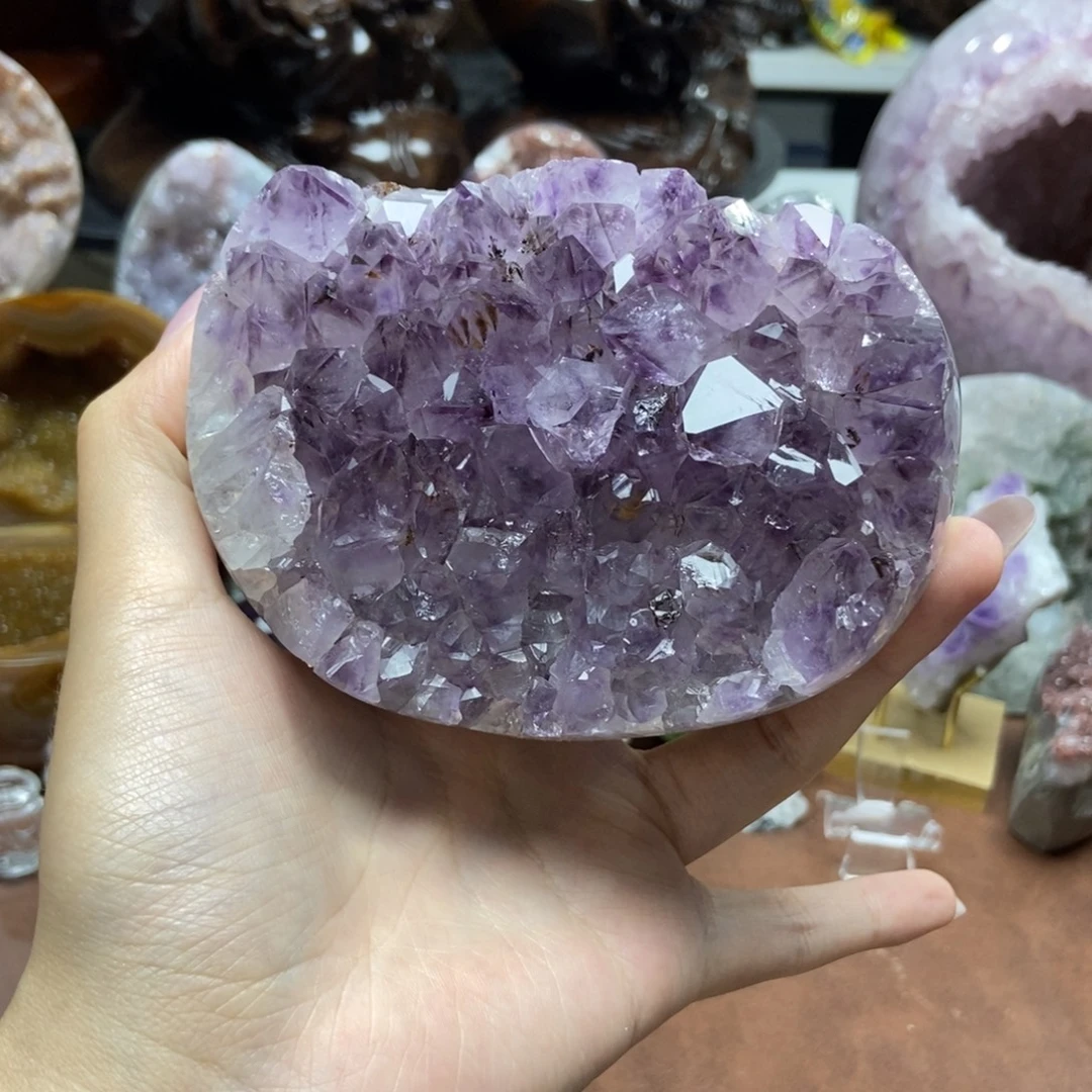 摆件紫晶未镶嵌水晶